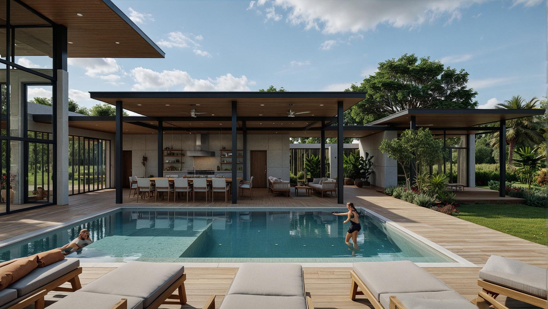 Currie Residence, courtyard home in Hacienda Pinilla, Costa Rica, by CJarq
