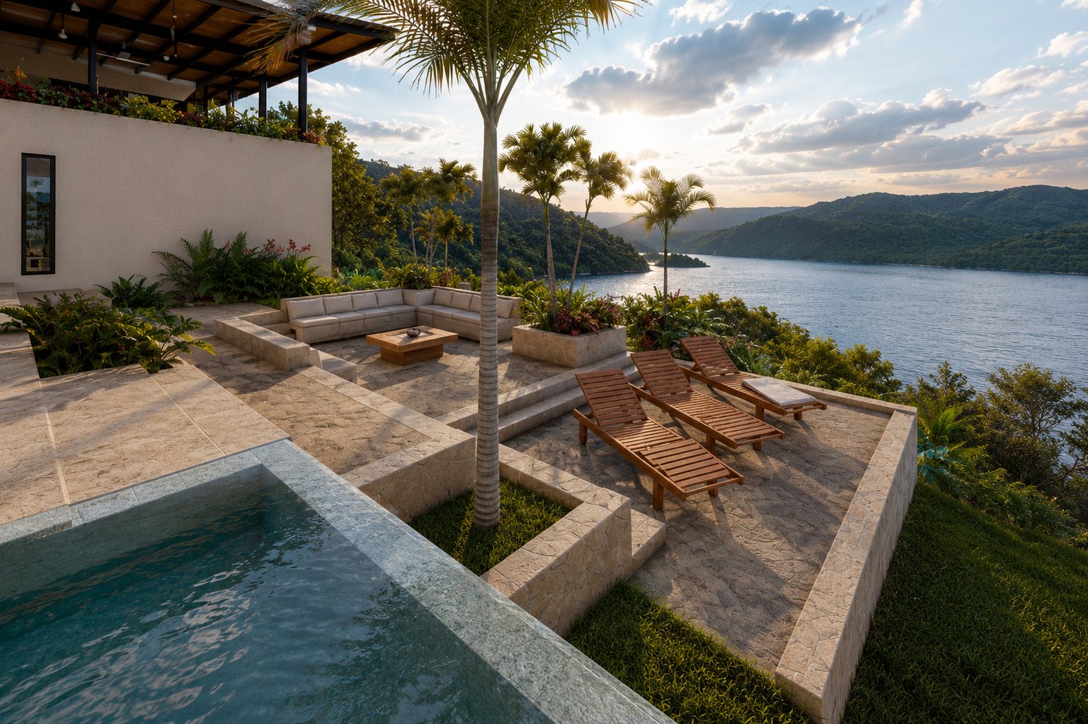 Casa El Sueño, a contemporary tropical home by CJarq facing Lake Arenal, Costa Rica