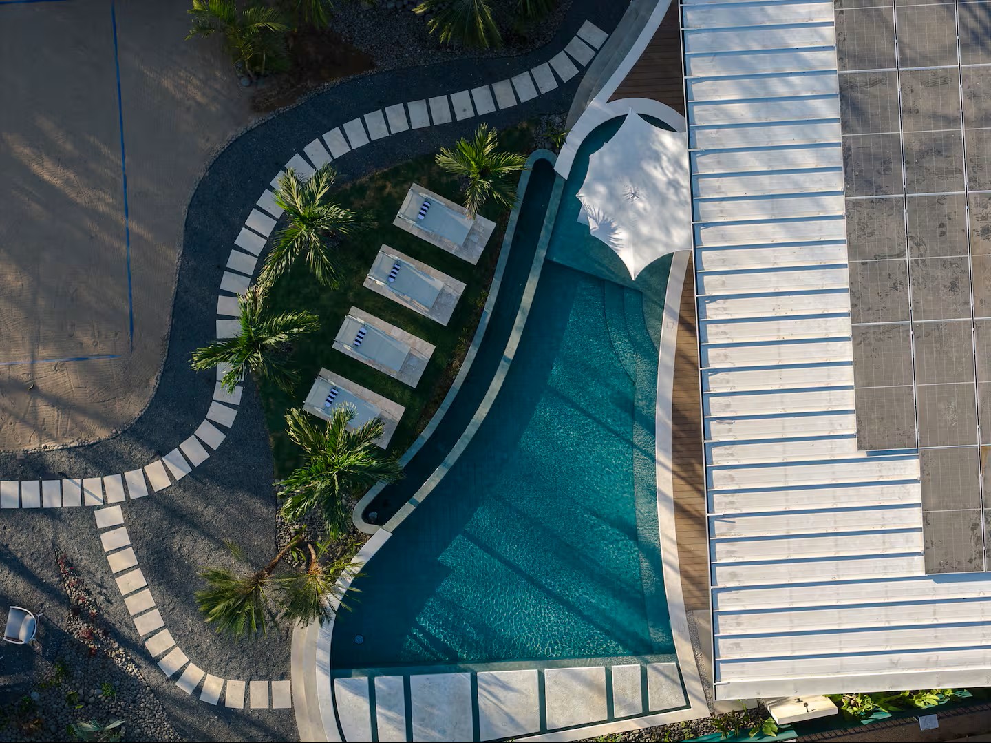 Villa Viva, aerial view of the pool and garden in Playa Grande, Guanacaste, by CJarq