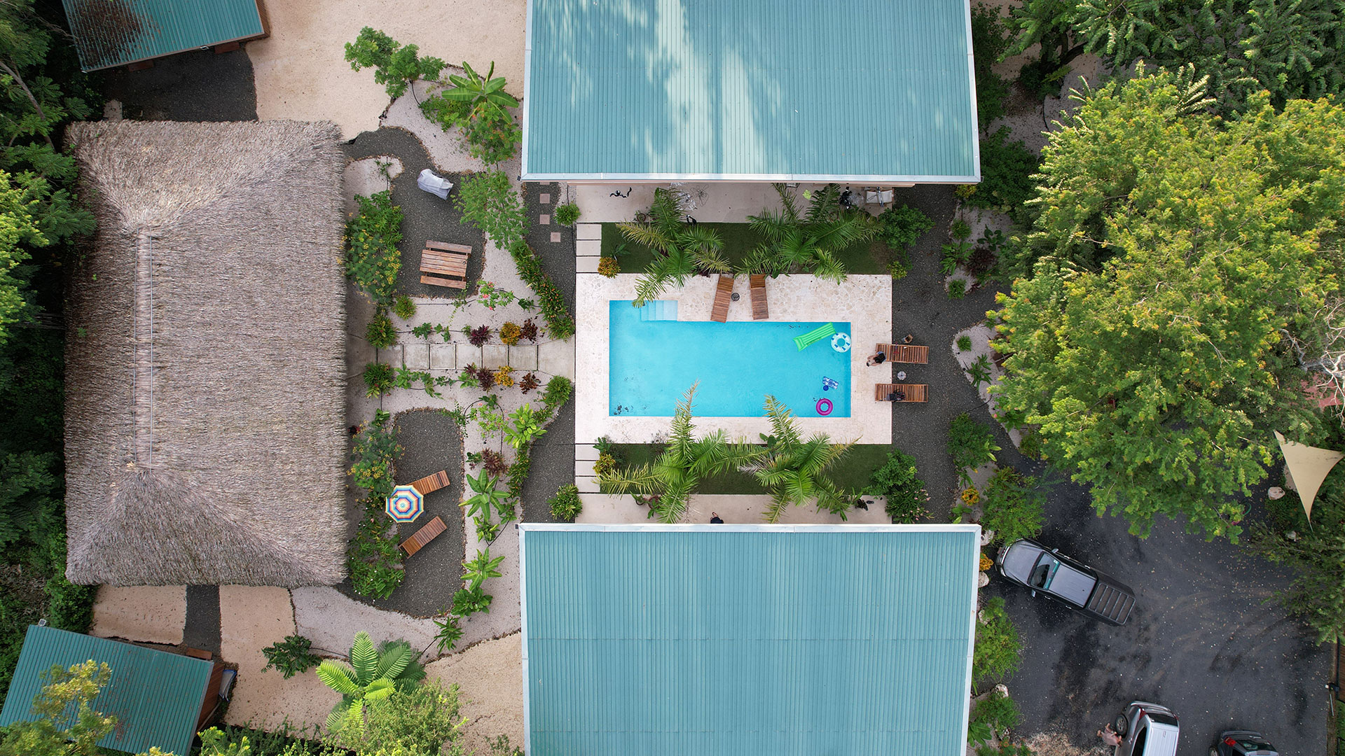 Relajarse Landscape, garden for boutique lodging in Playa Grande