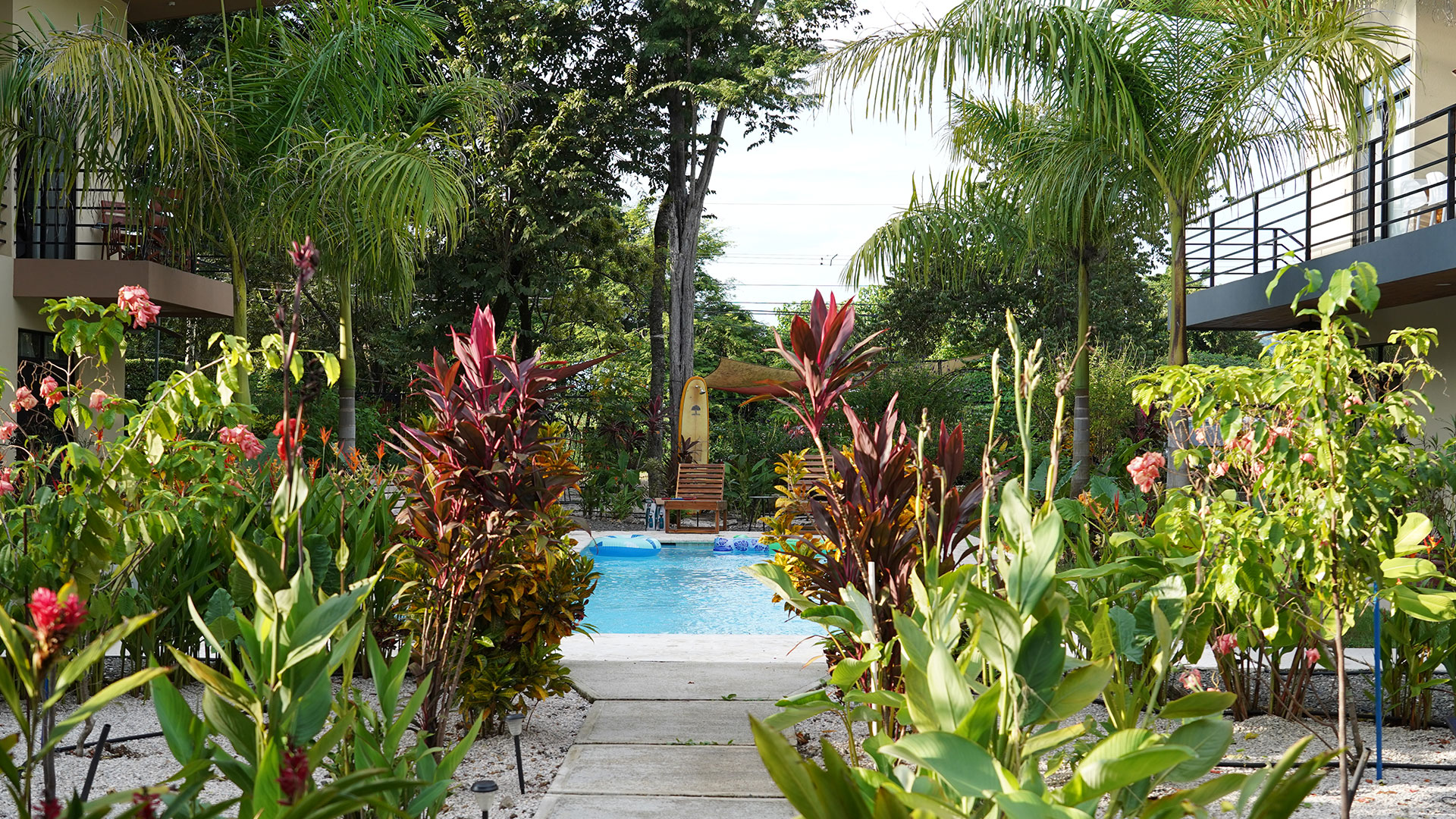 Relajarse Landscape, garden detail in Playa Grande